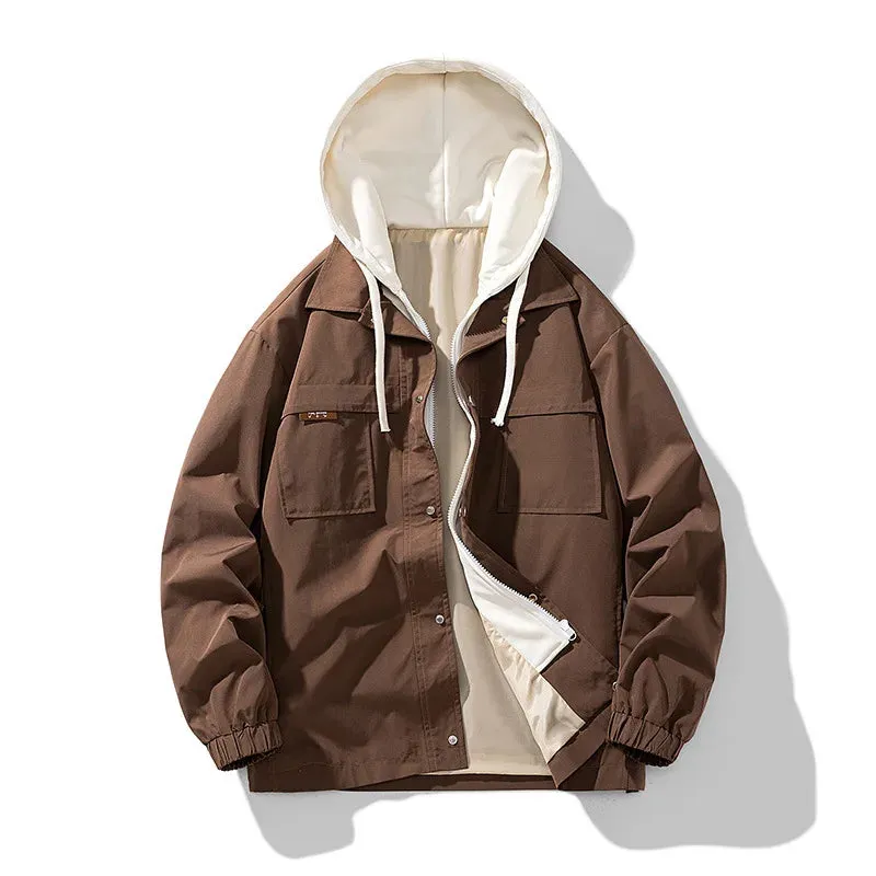 3Leaves Men Windbreaker Hoodie