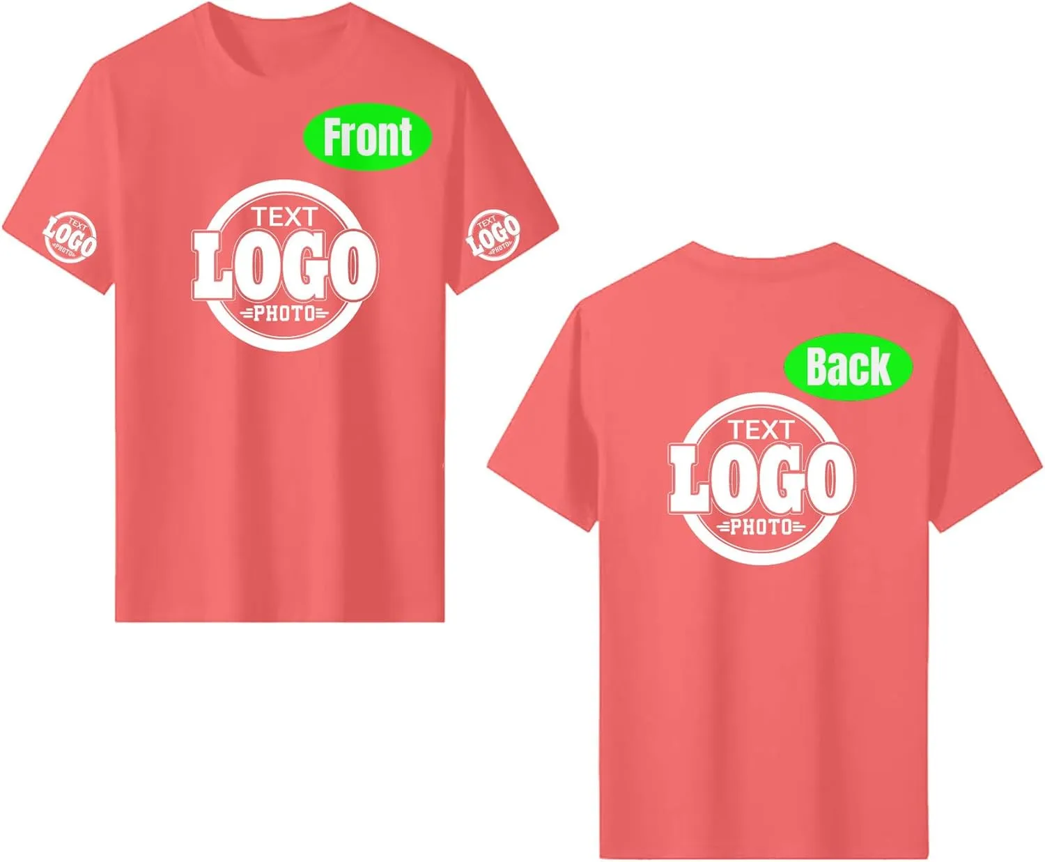 Custom T Shirts with YourText Logo Photo Personalized T Shirts Custom Shirt Design Your Own Custom Tee Shirt
