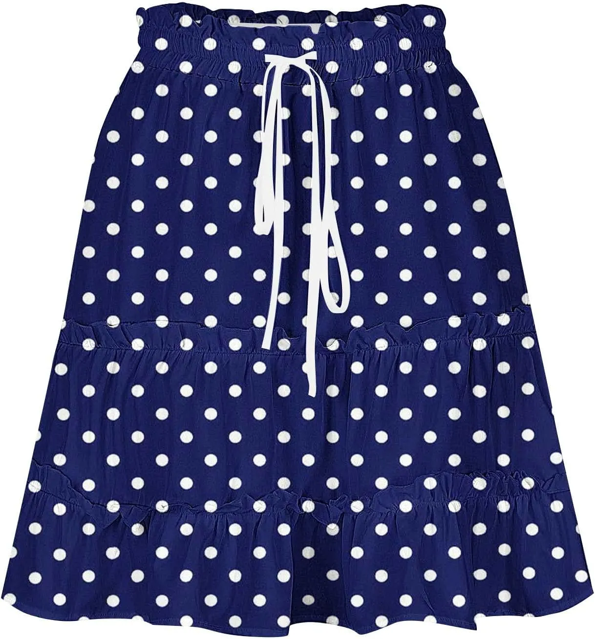Flowy Printed Mini Skirts for Women Casual High Waisted Summer Boho Skirt Lightweight Adjustable Tie Knot Skorts