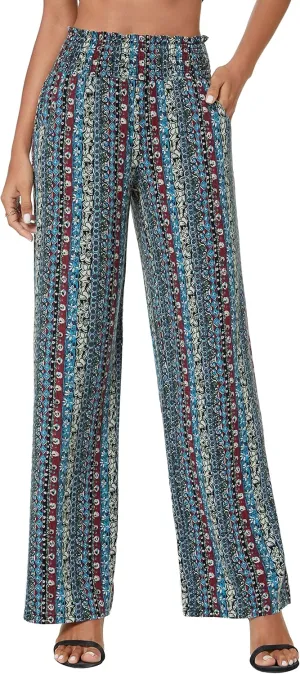 Urban CoCo Women's Boho Palazzo Pants Wide Leg Beach Pants High Waisted Lounge Pants with Pockets