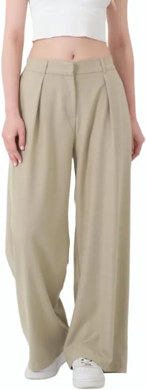 Wide Leg Work Pants Womens Elastic High Waisted Casual Office Dress Pants Trousers with Pocket Normal and Plus Size Slacks