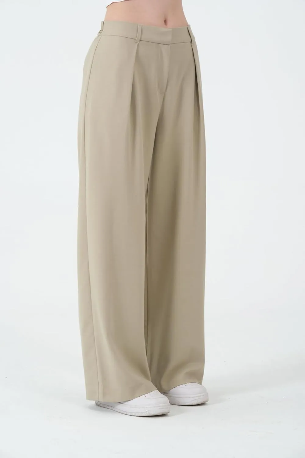 Wide Leg Work Pants Womens Elastic High Waisted Casual Office Dress Pants Trousers with Pocket Normal and Plus Size Slacks